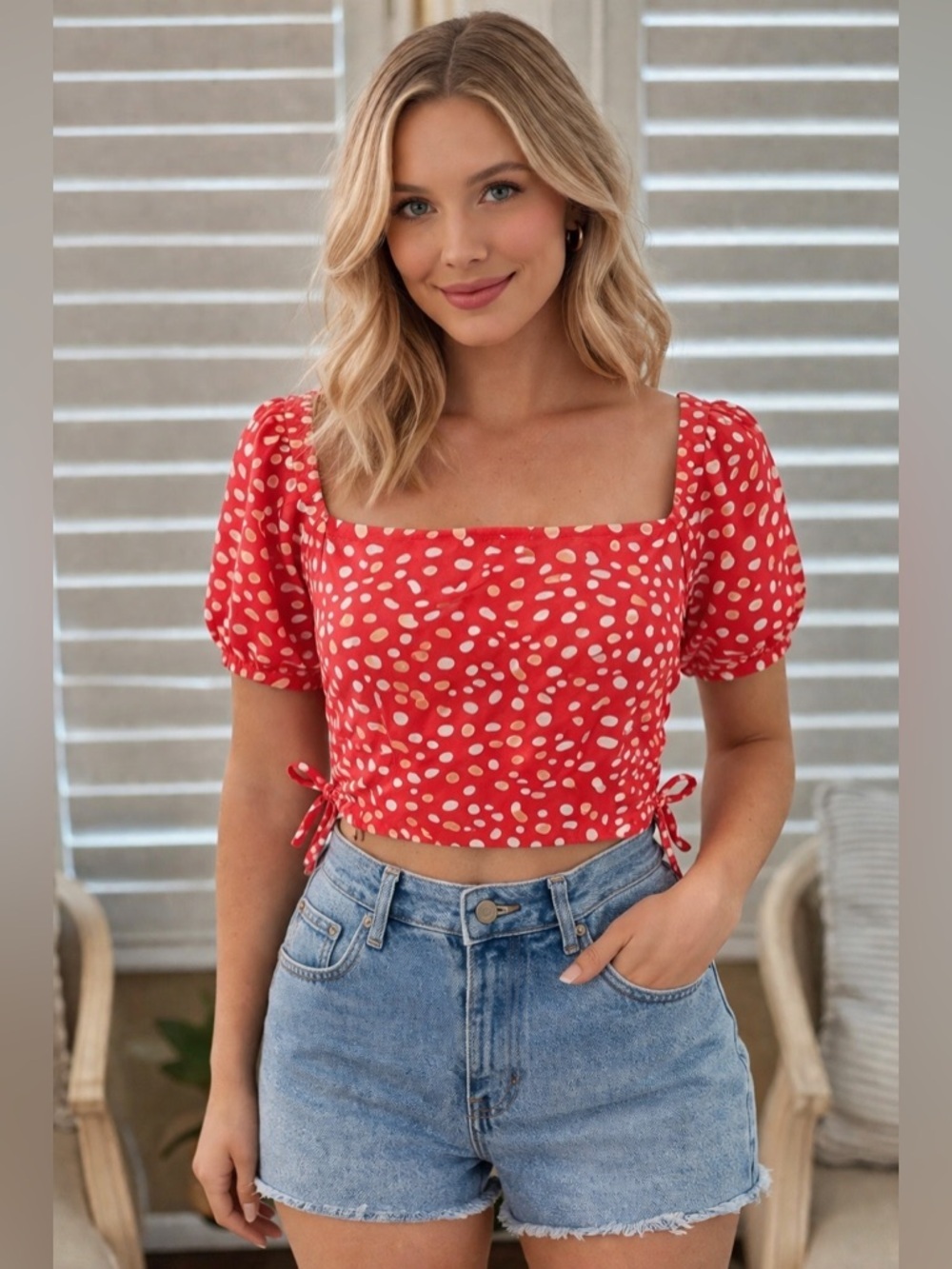 NWT | ROXY | Dear Amor Ruched Crop Top - Size XL